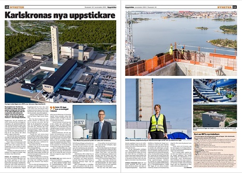 NKTs nya kabeltorn i Karlskrona.